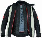 CHAQUETA DE MOTO TITAN ROJO 4SEASON EN CORDURA CUATRO ESTACIONES  TRICAPA TIPO 3/4  CON PROTECCIONES C.E., IMPERMEABLE, UNISEX - Imagen 3