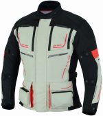 CHAQUETA DE MOTO TITAN ROJO 4SEASON EN CORDURA CUATRO ESTACIONES  TRICAPA TIPO 3/4  CON PROTECCIONES C.E., IMPERMEABLE, UNISEX - Imagen 5