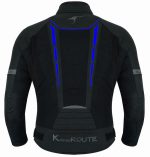 CHAQUETA DE CORDURA PARA VERANO PERFORADA CE/PROTECCIONES CON FORRO DESMONTABLE VULCANO AZUL/NEGRO - Imagen 4