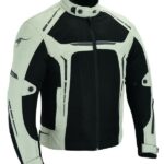 CHAQUETA DE CORDURA PARA VERANO PERFORADA CE/PROTECCIONES CON FORRO DESMONTABLE VULCANO PLATA/BLANCO/NEGRO