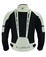 CHAQUETA DE CORDURA PARA VERANO PERFORADA CE/PROTECCIONES CON FORRO DESMONTABLE VULCANO PLATA/BLANCO/NEGRO - Imagen 5