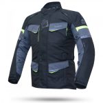 CHAQUETAS DE CORDURA TRAVEL HOMBRE NEGRA GRIS Y FLUOR DEGEND   3/4 IMPERMEABLE TRANSPIRABLE