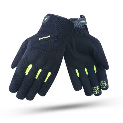 GUANTES DE MOTO DEGEND APUS NEGRO/FLUOR  DE INVIERNO, TÉRMICOS