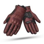 GUANTES DE MOTO EN PIEL DEGEND INDUS VINO ROJO PARA MUJER DE INVIERNO, TÉRMICOS Y IMPERMEABLES