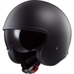 CASCO JET LS2 -OF599 SPITFIRE II SOLID MATT BLACK-06/ NEGRO MATE