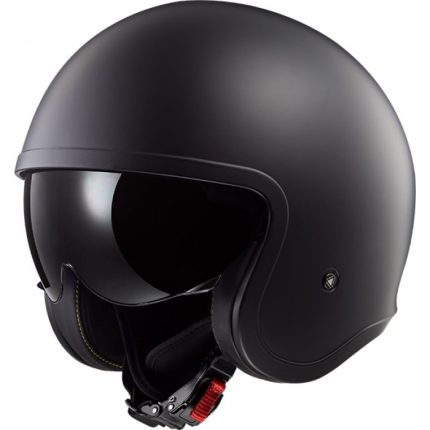 CASCO JET LS2 -OF599 SPITFIRE II SOLID MATT BLACK-06/ NEGRO MATE