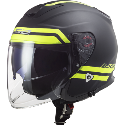 CASCO JET LS2-OF521 INFINITY HYPER MATT TITANIUM H-V YELLOW/TITANIO MATE H-V AMARILLO