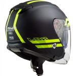 CASCO JET LS2-OF521 INFINITY HYPER MATT TITANIUM H-V YELLOW/TITANIO MATE H-V AMARILLO - Imagen 3