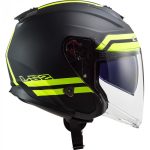 CASCO JET LS2-OF521 INFINITY HYPER MATT TITANIUM H-V YELLOW/TITANIO MATE H-V AMARILLO - Imagen 2