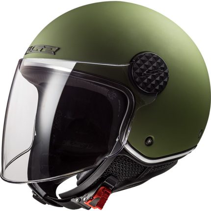 CASCO JET  LS2 -OF558 SPHERE II SOLID MATT MILITARY GREEN-06/ VERDE MILITAR LISO MATE