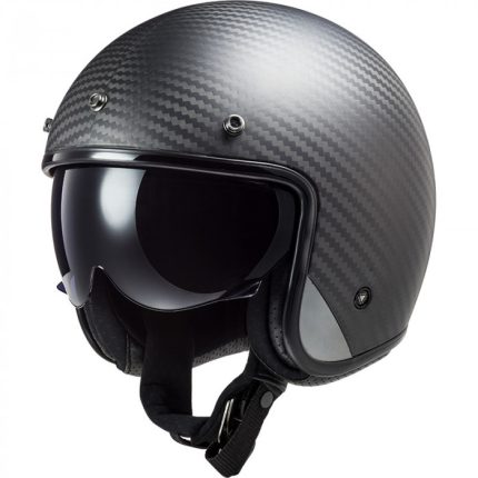 CASCO JET  LS2 -OF601 BOB C SOLID MATT CARBON/CARBONO MATE SÓLIDO ECE 22.06