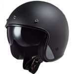 CASCO JET  LS2 -OF601 BOB II SOLID MATT BLACK-06/NEGRO MATE SÓLIDO ECE 22.06