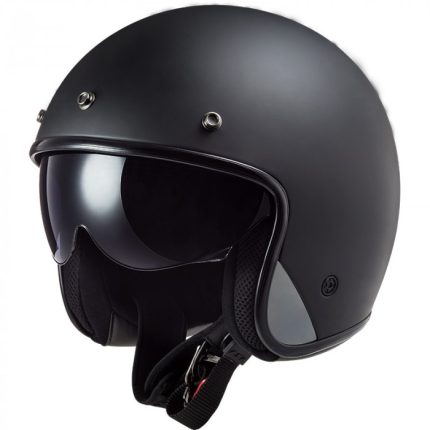 CASCO JET  LS2 -OF601 BOB SOLID MATT BLACK/NEGRO MATE SÓLIDO