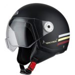 CASCO JET NZI VINTAGE 3 TRIBAND BLACK&BURGUNDY MATT/NEGRO MATE