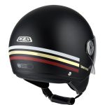 CASCO JET NZI VINTAGE 3 TRIBAND BLACK&BURGUNDY MATT/NEGRO MATE - Imagen 2