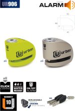 ALARMA UR906 URBAN CANDADO ANTIRROBO DISCO CON ALARMA+WARNING