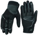 GUANTES DE MOTO EN PIEL Y MALLA PARA VERANO CON PROTECCIONES LOBO NEGRO