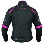 CHAQUETA DE MOTO DERBI FUCSIA PARA CHICAS EN POLIESTER IMPERMEABLE, TÉRMICO CON PROTECCIONES C.E. - Imagen 2
