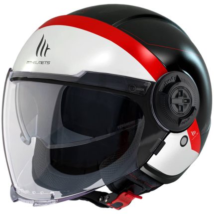 CASCO JET  MT-HELMET MT OF502SV VIALE SV 68 UNIT A5 MATT PEARL RED/ROJO PERLA MATE