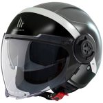 CASCO JET  MT-HELMET MT OF502SV VIALE SV 68 UNIT D2 MATT GREY / GRIS MATE