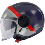 CASCO JET  MT-HELMET MT OF502SV VIALE SV 68 UNIT D7 MATT BLUE / AZUL MATE - Imagen 2