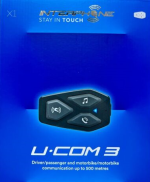 INTERCOMUNICADOR BLUETOOTH®5.1 INTERPHONE U-COM 3 PARLANTES HD DE 32 MM CON BAJOS DE ALTA CALIDAD