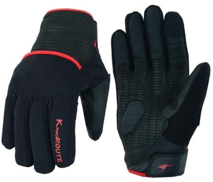 GUANTES DE MOTO INVERNALES IMPERMEABLES Y TERMICOS , UNISEX HIMALAYA II ROJO NEGRO
