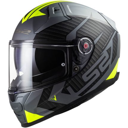 CASCO INTEGRAL LS2- FF811 VECTOR II SPLITTER M.TITAN.H-V YELL.-06 / TITANIO MATE  AMARILLO FLUOR