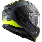CASCO INTEGRAL LS2- FF811 VECTOR II SPLITTER M.TITAN.H-V YELL.-06 / TITANIO MATE  AMARILLO FLUOR - Imagen 2