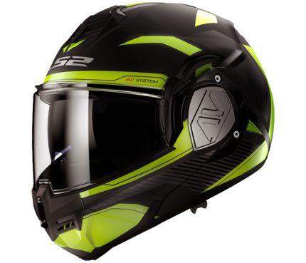 CASCO MODULAR LS2-FF906 ADVANT REVO MATT BLACK H-V YELLOW-06 / REVO NEGRO MATE H-V FLUOR