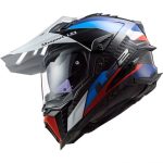CASCO DE MOTO TRAIL LS2 -MX701 C EXPLORER FRONTIER G.BLACK BLUE-ECE 22.06 FIBRA DE CARBONO NEGRO AZUL ROJO - Imagen 3