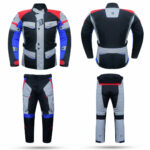 TRAJE DE MOTO DEGEND DOS PIEZAS, TRAVEL CHAQUETA Y SWEEP PANTALÓN NEGRO, GRIS, ROJO AZUL