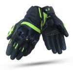 GUANTES DE VERANO DEGEND R-3000 NEGRO Y FLUOR EN PIEL DE CABRA ALTA CALIDAD