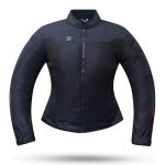 CHAQUETA SMART PARA MUJER NEGRA DEGEND  DE VERANO PERFORADA CON PROTECCIONES C.E. - Imagen 2