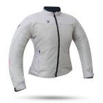 CHAQUETA SMART PARA MUJER PLATA DEGEND  DE VERANO PERFORADA CON PROTECCIONES C.E.