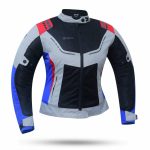 CHAQUETA DE CORDURA PARA MUJER DE VERANO PERFORADA  DEGEND BREEZE GRIS NEGRA ROJO Y AZUL