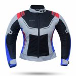 CHAQUETA DE CORDURA PARA MUJER DE VERANO PERFORADA  DEGEND BREEZE GRIS NEGRA ROJO Y AZUL - Imagen 2