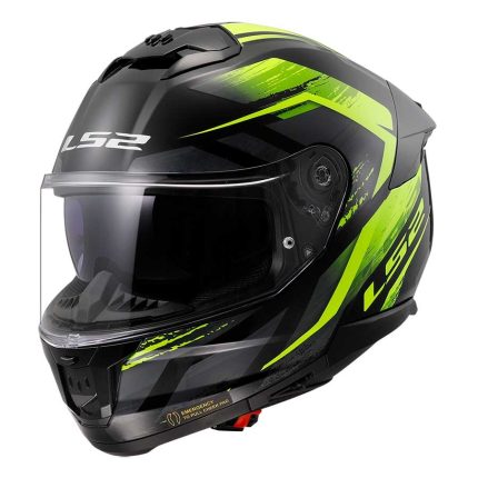 CASCO INTEGRAL DE LS2 -FF808 STREAM II FURY BLACK H-V YELLOW--ECE 22.06/ NEGRO H-V AMARILLO