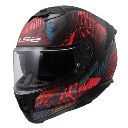 CASCO INTEGRAL DE LS2 -FF808 STREAM II JUNGLE M.BLACK PINK BLUE-ECE 22.06/ NEGRO MATE ROSA AZUL