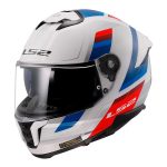 CASCO INTEGRAL DE LS2 -FF808 STREAM II VINTAGE WHITE BLUE RED-ECE 22.06/ VINTAGE BLANCO AZUL ROJO