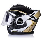 CASCO MODULAR LS2- FF901 ADVANT X METRYK BLACK GOLD-ECE 22.06. METRYK NEGRO ORO - Imagen 2