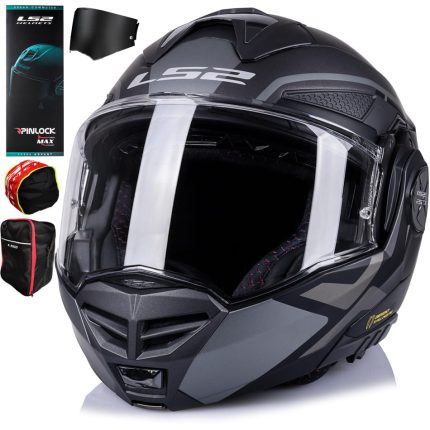 CASCO MODULAR LS2-FF901 ADVANT X METRYK MATT TITANIUM-ECE 22.06. TITANIO MATE METRYK