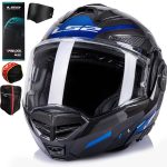 CASCO MODULAR LS2- FF901 ADVANT X SPECTRUM BLACK TITAN.BLUE-ECE 22.06. NEGRO TITAN.AZUL