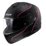CASCO MODULAR LS2-FF908 STROBE II LUX M.BLACK PINK-ECE 22.06. NEGRO MATE ROSA