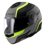 CASCO MODULAR LS2-FF908 STROBE II MONZA M.BLACK H-V YELLOW-ECE 22.06. NEGRO MATE H-V AMARILLO FLUOR