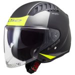 CASCO JET LS2 - LS2 OF600 COPTER II URBANE M.BLACK H-V YELLOW-ECE 22.06. NEGRO MATE H-V AMARILLO FLUOR