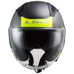 CASCO JET LS2 - LS2 OF600 COPTER II URBANE M.BLACK H-V YELLOW-ECE 22.06. NEGRO MATE H-V AMARILLO FLUOR - Imagen 3