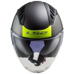 CASCO JET LS2 - LS2 OF600 COPTER II URBANE M.BLACK H-V YELLOW-ECE 22.06. NEGRO MATE H-V AMARILLO FLUOR - Imagen 5