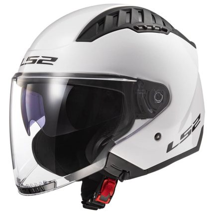 CASCO JET LS2 -OF600 COPTER II GLOSS WHITE-ECE 22.06. BLANCO
