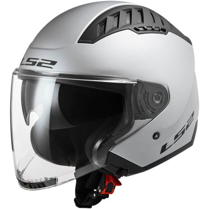 CASCO JET LS2 -OF600 COPTER II MATT SILVER-ECE 22.06. PLATA MATE